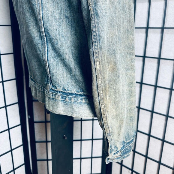 AllSaints Distressed Denim Trucker Jacket - Picture 6 of 10